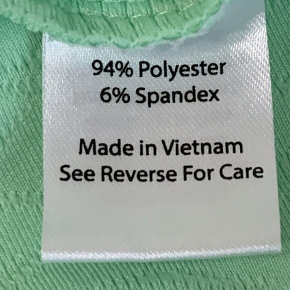 Coral Bay Energy Polo Womens Large Spring  Green Argyle Diamond Texture Pocket - Picture 6 of 9